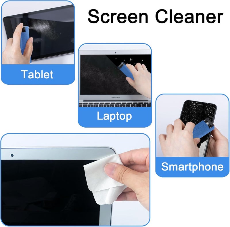 walrfid Screen Cleaner Touchscreen Mist Spray, Cleaning Kit for Electronic Smart Phone TV, Laptop, Tablet, PC, Computer LCD Flat Screens, Eyeglasses, Compatible with iPhone iPad MacBook Pro - DarkBlue - Image 4